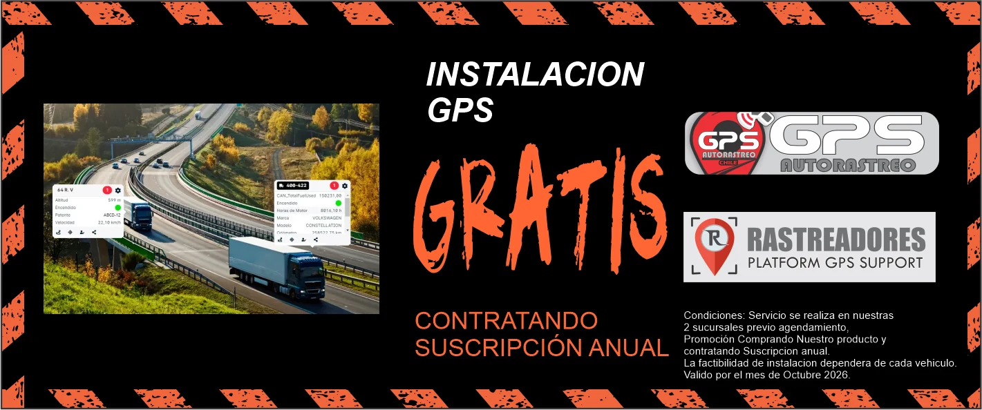 Instalación de GPS gratis contratando suscripción anual — GPS Autorastreo y Rastreadores.cl en Antocarz